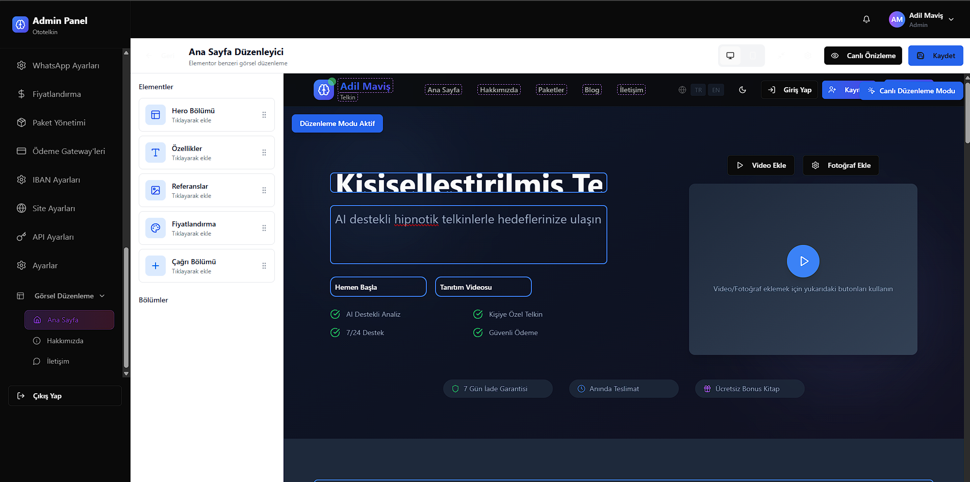 Kullanıcı Kolaylığı